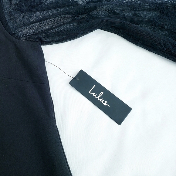 NWT Lulu's Once Upon a Midnight Black Embroidered Bell Sleeves - Picture 11 of 13